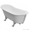 Besco Olaya Glam grafitowa 160x68cm wanna owalna Retro + nogi czarne #WAO-160-GGB